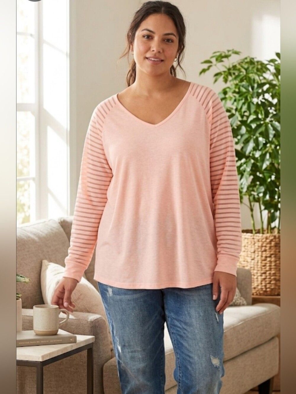 Soft Pink Top No Brand Sz XL
